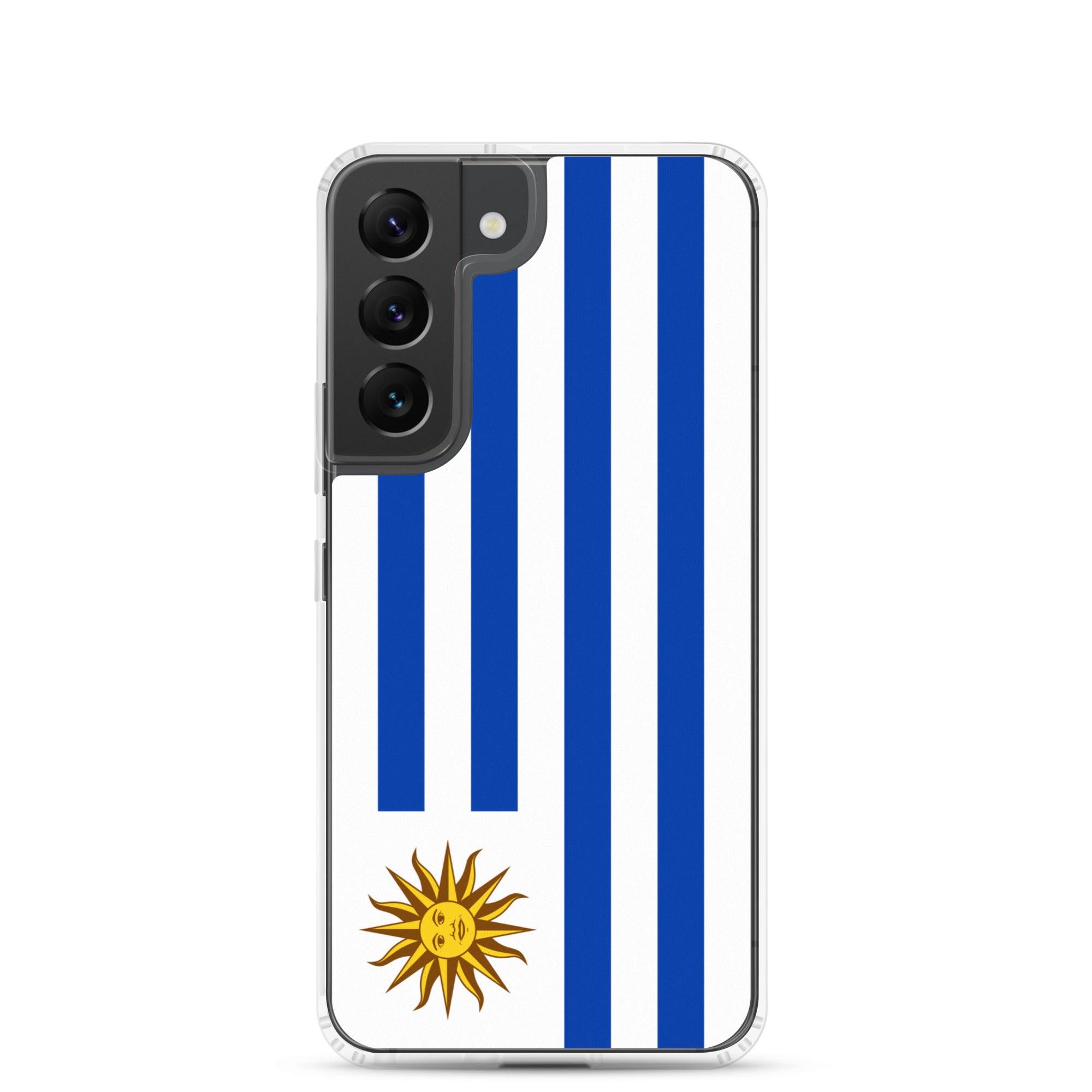 Coque de téléphone avec le drapeau de l'Uruguay, en TPU, offrant une protection élégante et durable.