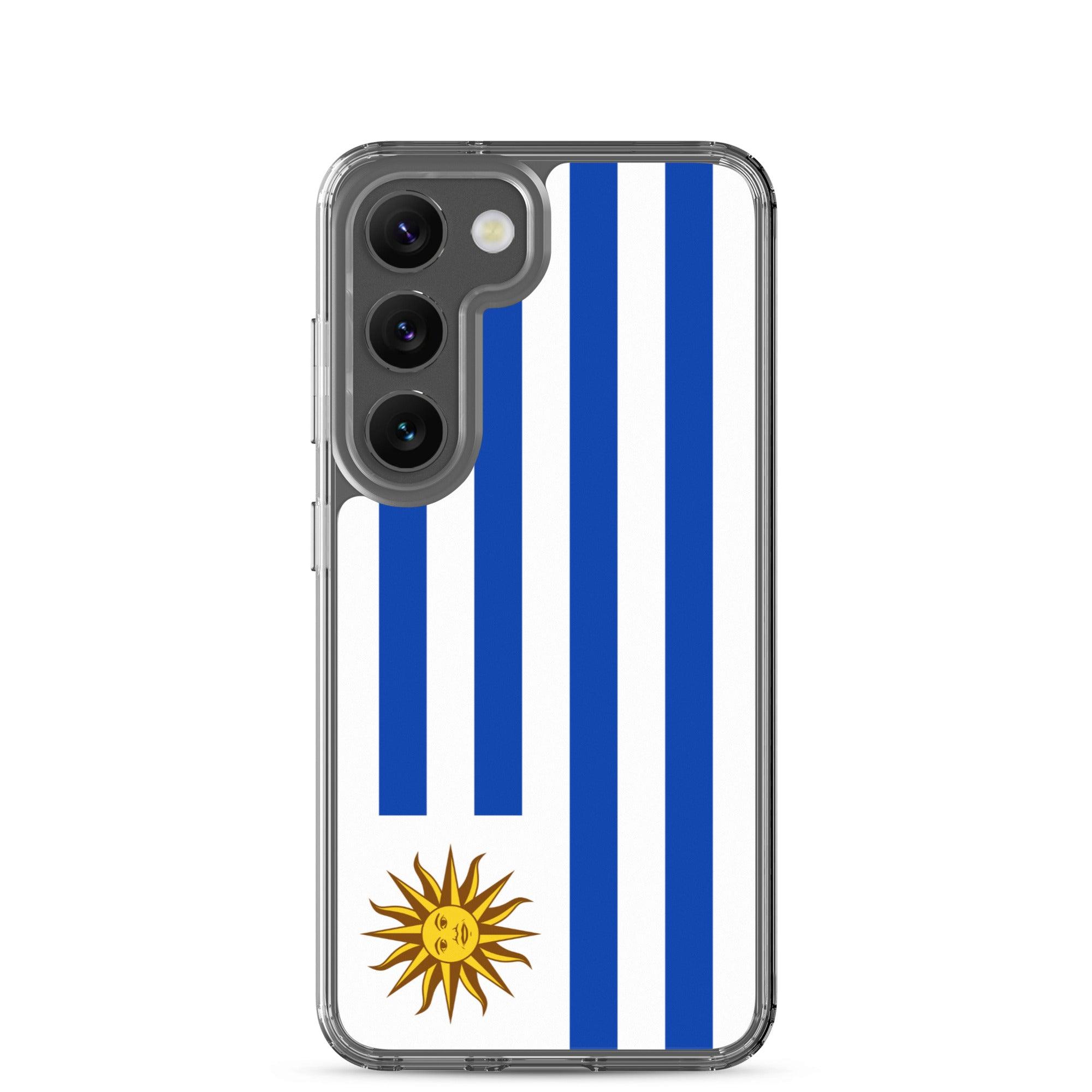 Coque de téléphone avec le drapeau de l'Uruguay, en TPU, offrant une protection élégante et durable.