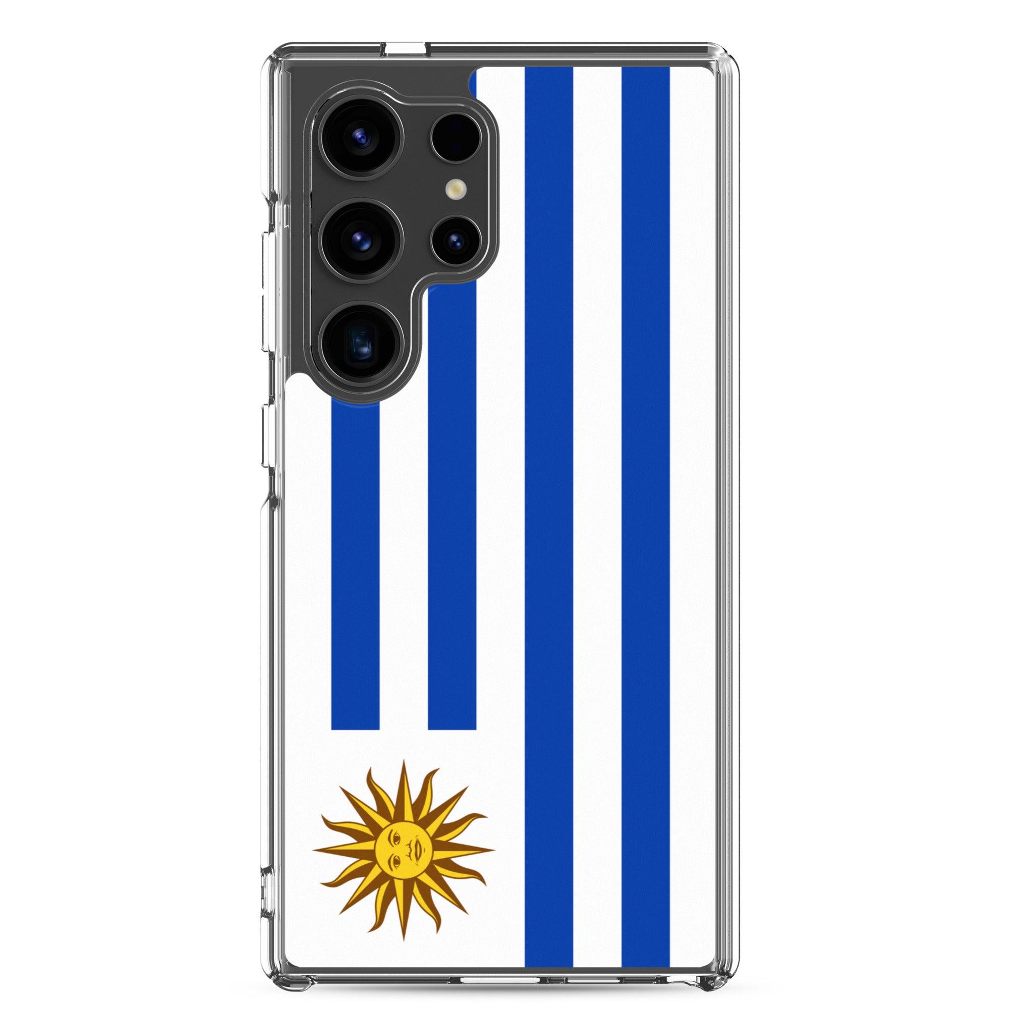 Coque de téléphone avec le drapeau de l'Uruguay, en TPU, offrant une protection élégante et durable.