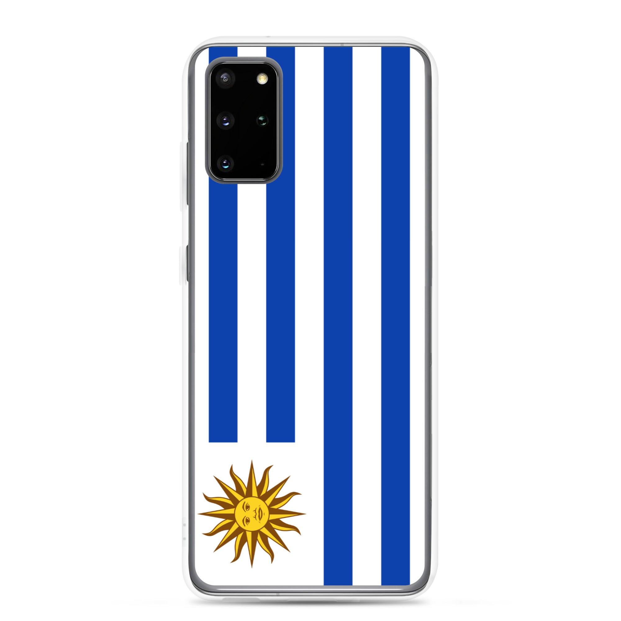 Coque de téléphone avec le drapeau de l'Uruguay, en TPU, offrant une protection élégante et durable.