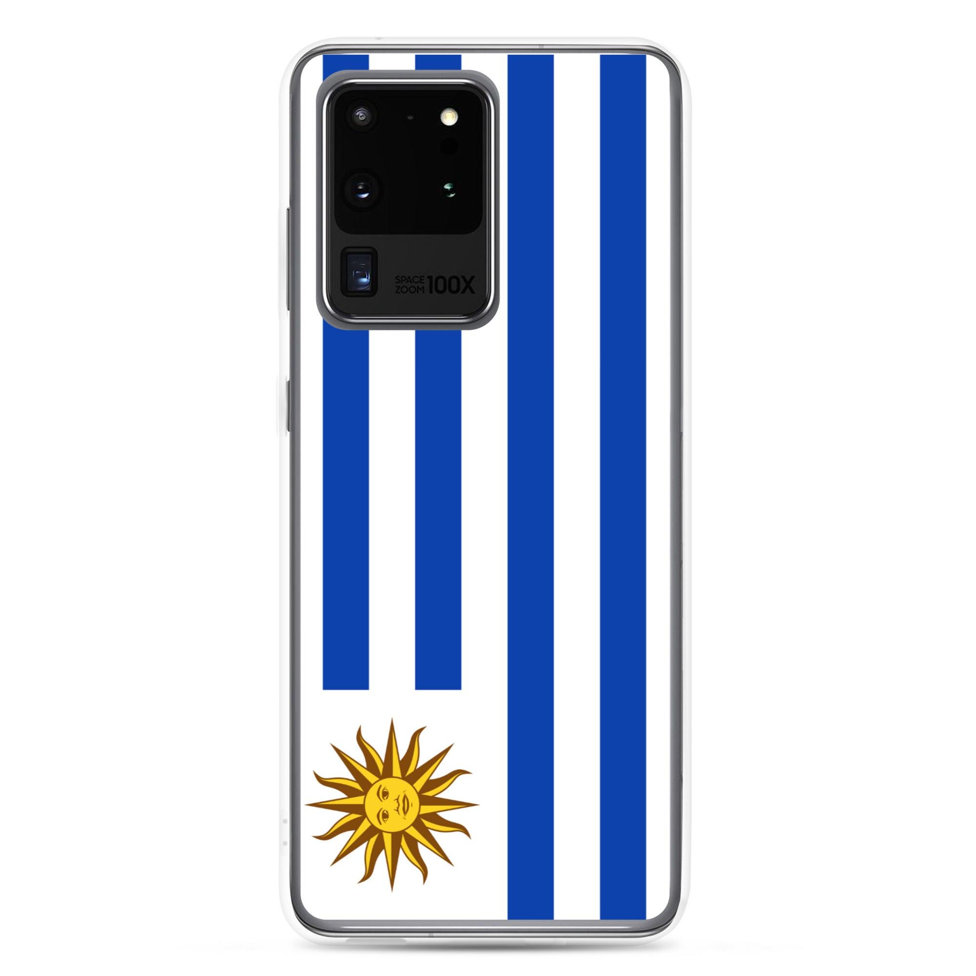 Coque de téléphone avec le drapeau de l'Uruguay, en TPU, offrant une protection élégante et durable.