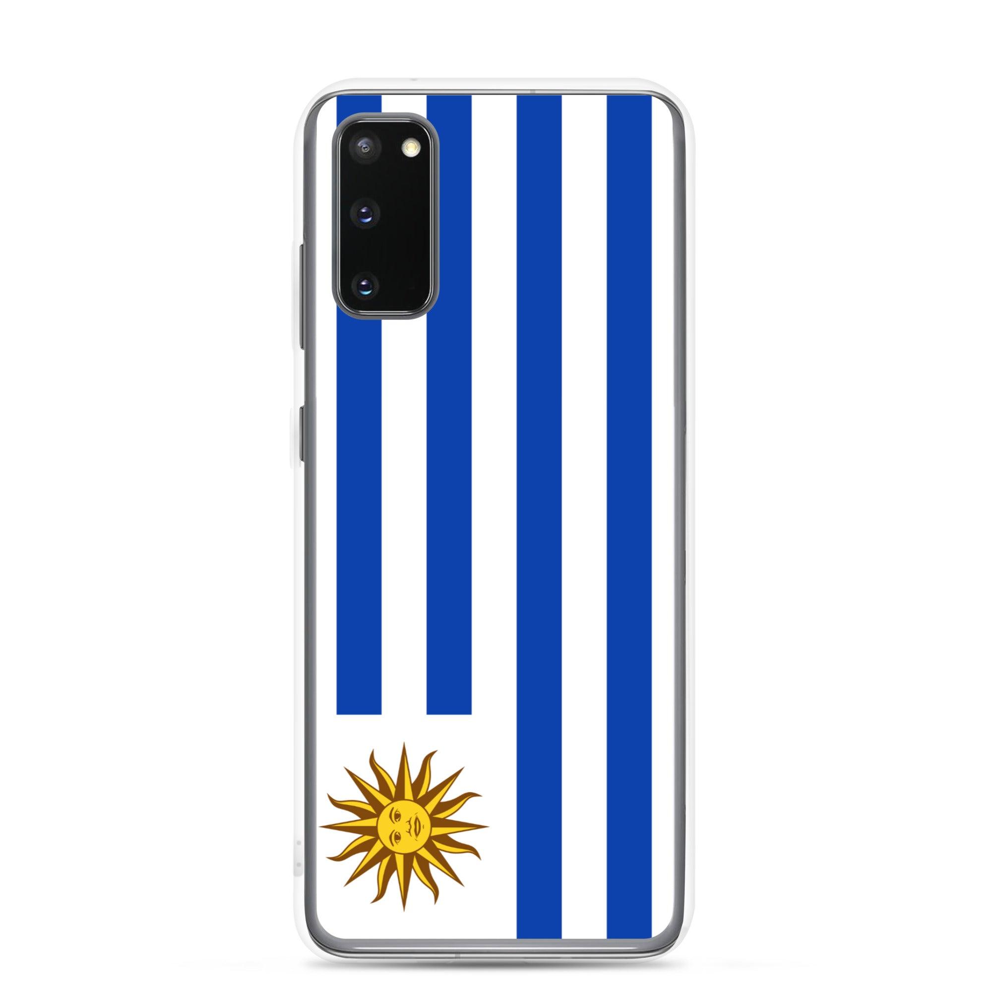 Coque de téléphone avec le drapeau de l'Uruguay, en TPU, offrant une protection élégante et durable.