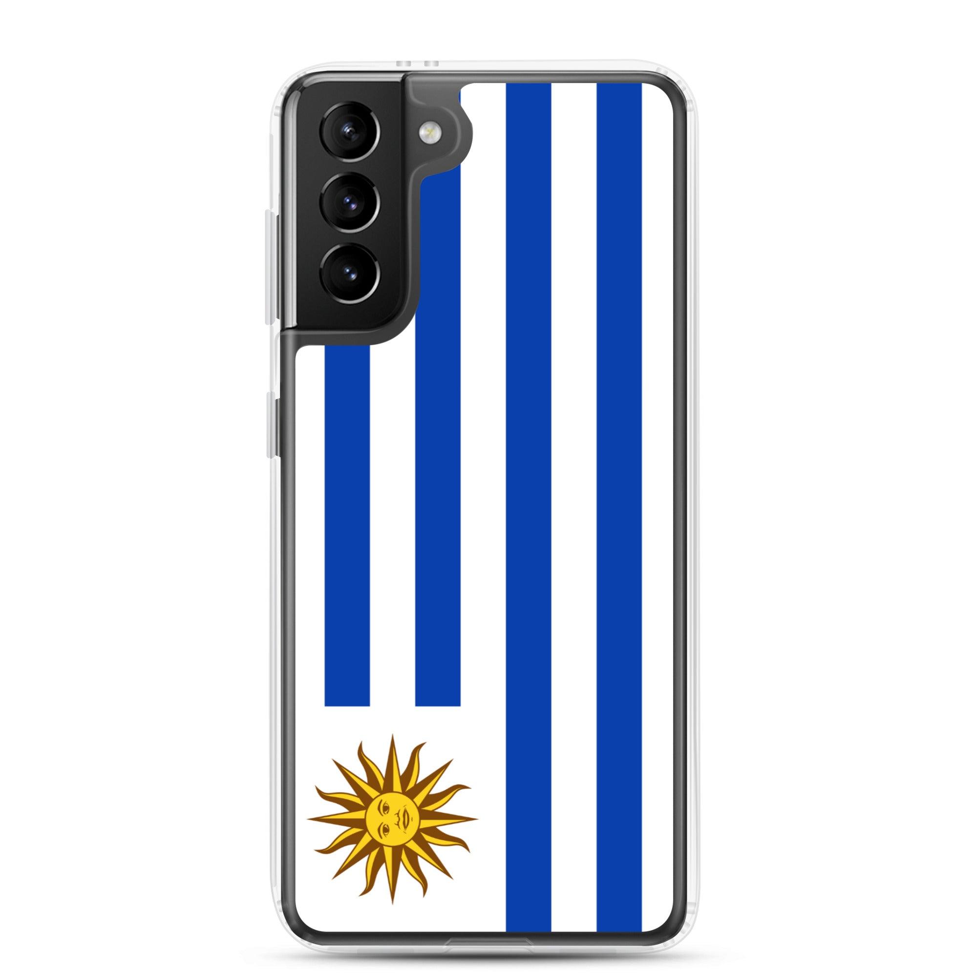 Coque de téléphone avec le drapeau de l'Uruguay, en TPU, offrant une protection élégante et durable.