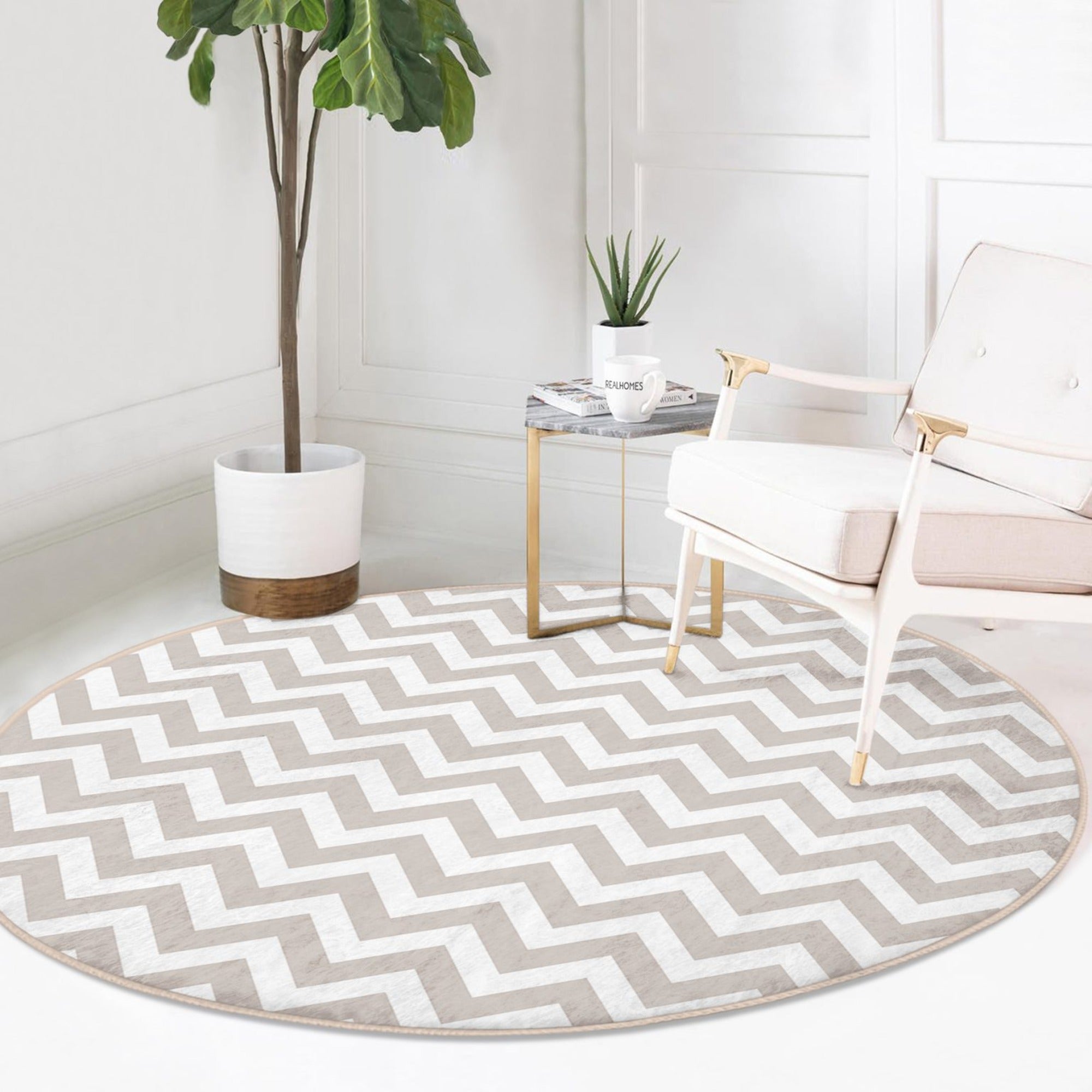 Cozy Bedroom Washable Rug in soft shiny velvet fabric, showcasing its plush texture and circular design, perfect for enhancing bedroom decor.