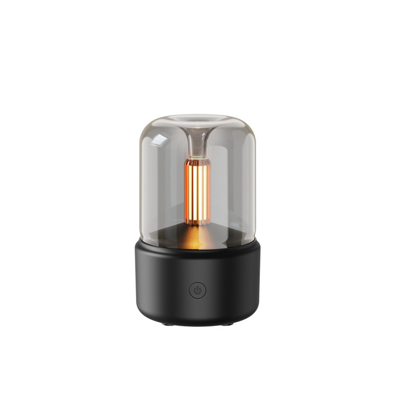 Creative Candle Light Aroma Diffuser in a stylish design, showcasing its USB power feature and elegant candle-like glow.