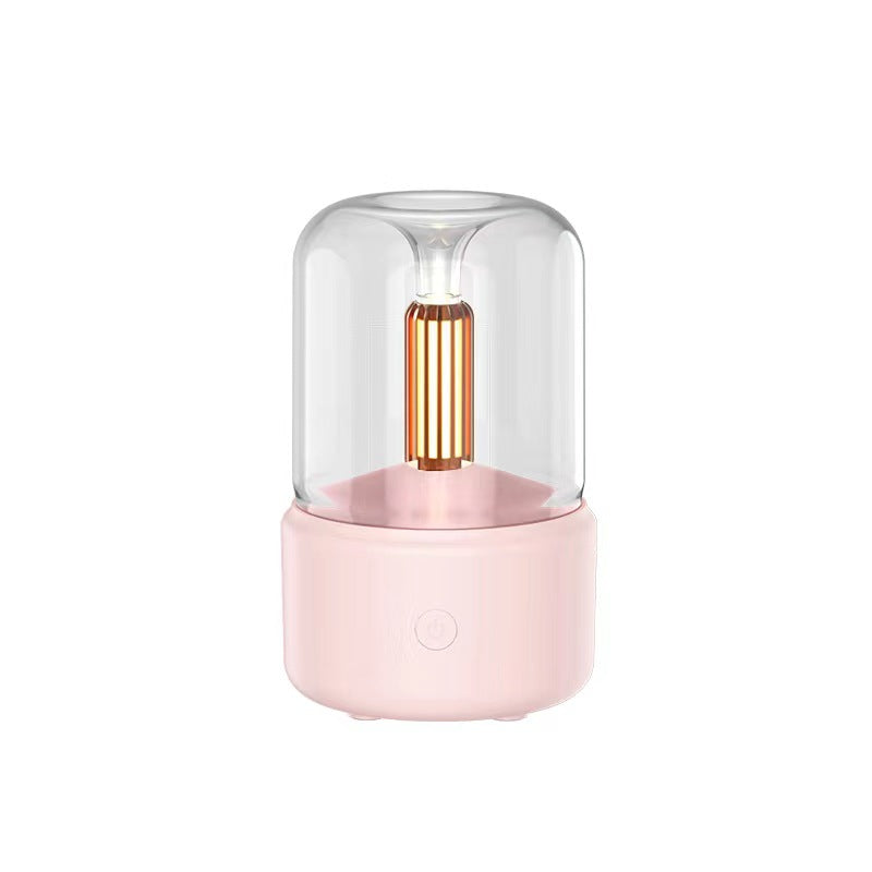 Creative Candle Light Aroma Diffuser in a stylish design, showcasing its USB power feature and elegant candle-like glow.