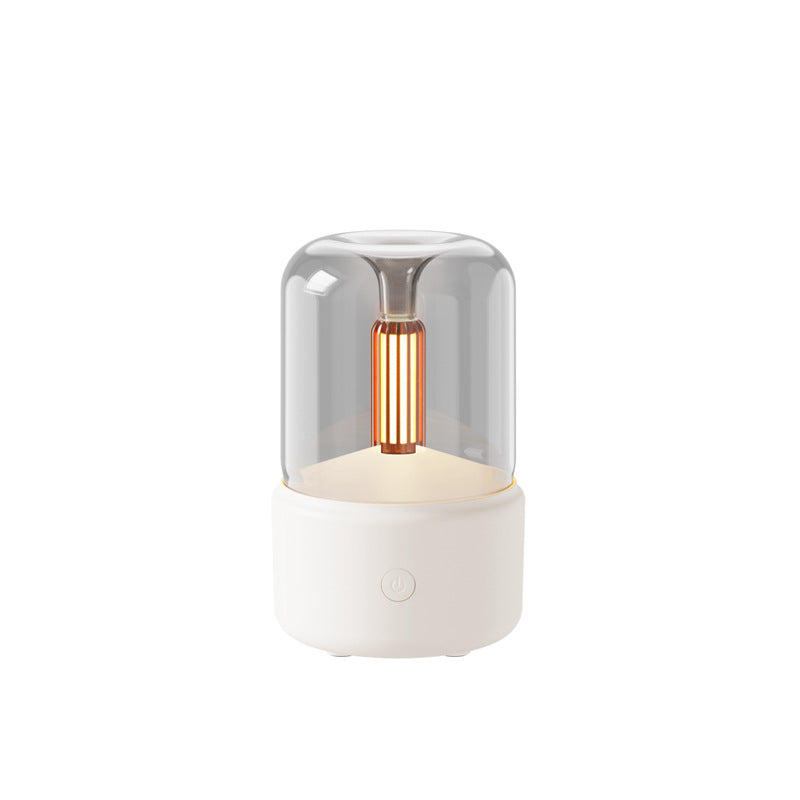 Creative Candle Light Aroma Diffuser in a stylish design, showcasing its USB power feature and elegant candle-like glow.