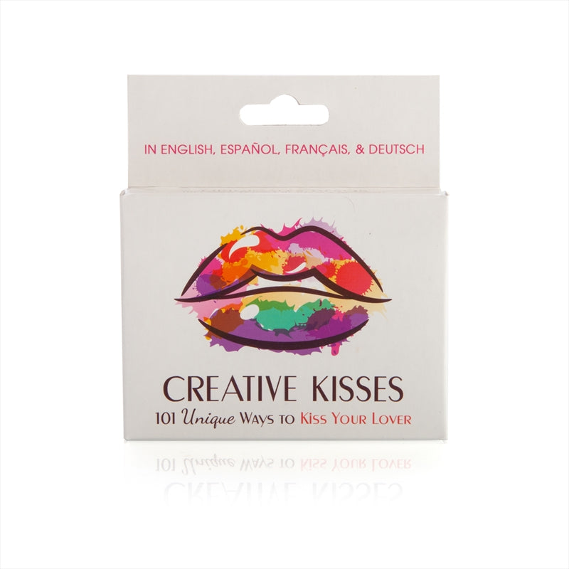 Creative Kiss Card Game featuring 101 unique kissing ideas for couples, designed for enhancing intimacy and fun.