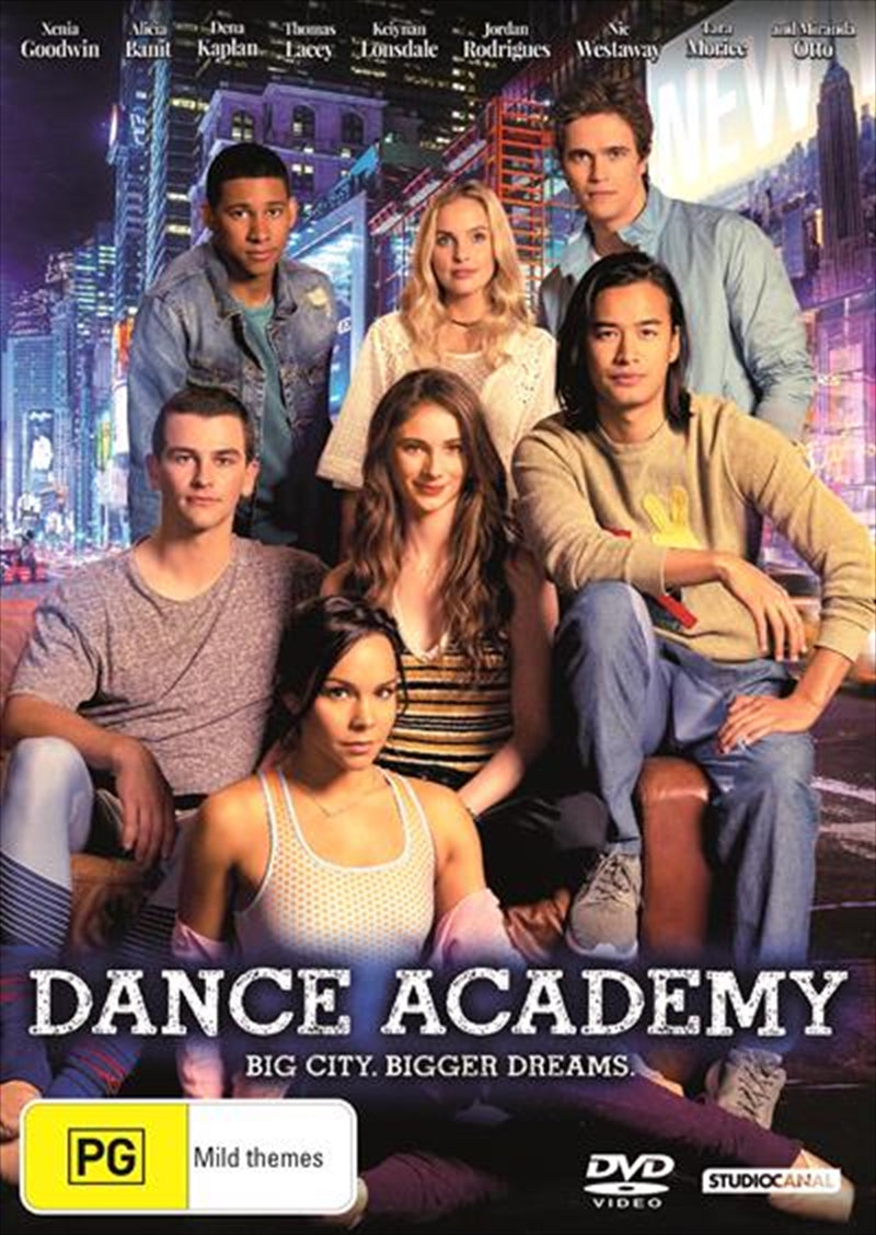 Dance Academy - The Movie DVD cover featuring vibrant dance scenes and main characters.