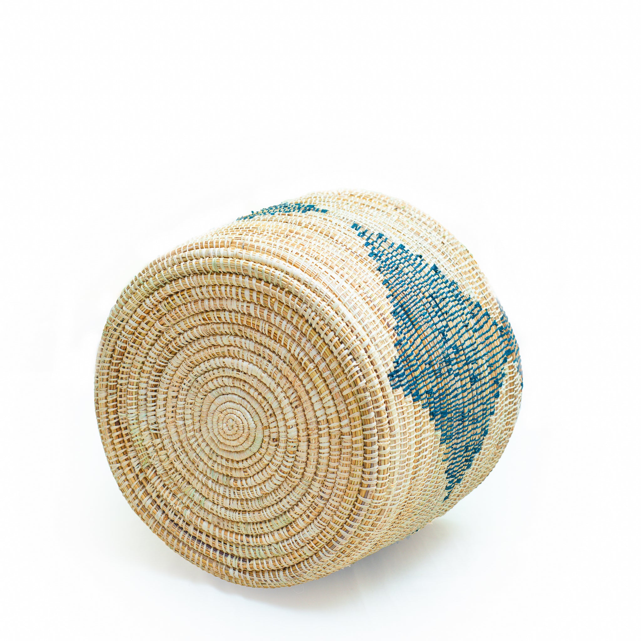 Darajani Handcrafted Basket showcasing vibrant colors and unique African weaving patterns, made from sustainable materials by skilled artisans.