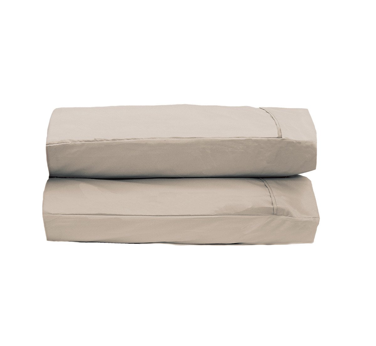 Dark Khaki Pillowcases made from soft brushed microfiber, available in Standard and King sizes, set of 2.