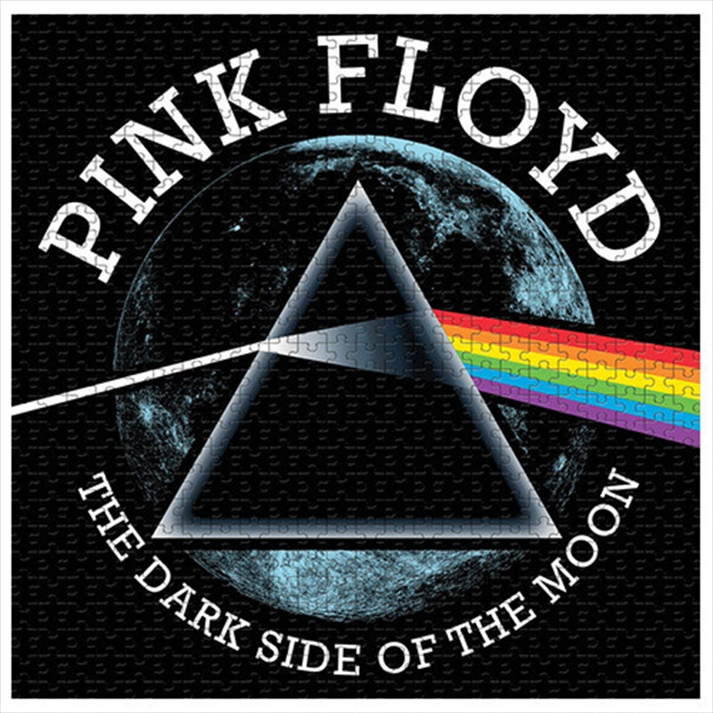 Dark Side Of The Moon 1000 Piece Puzzle featuring iconic album artwork from Pink Floyd, beautifully packaged in a gift box.