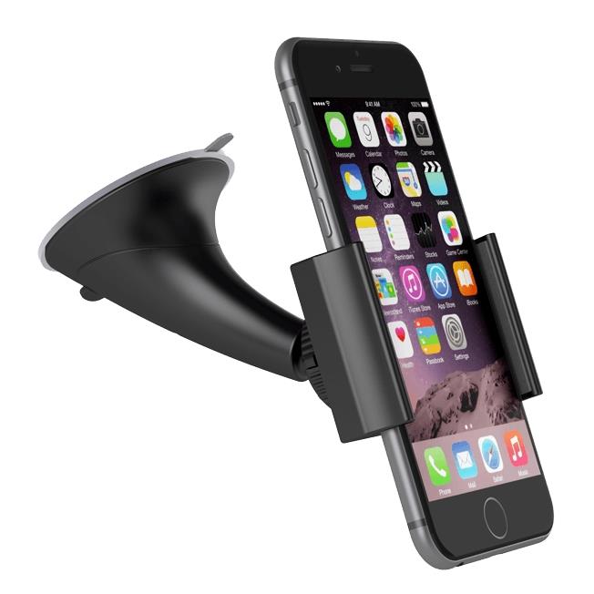 Dash View Vice Universal Car Mount holding a smartphone securely in a car.