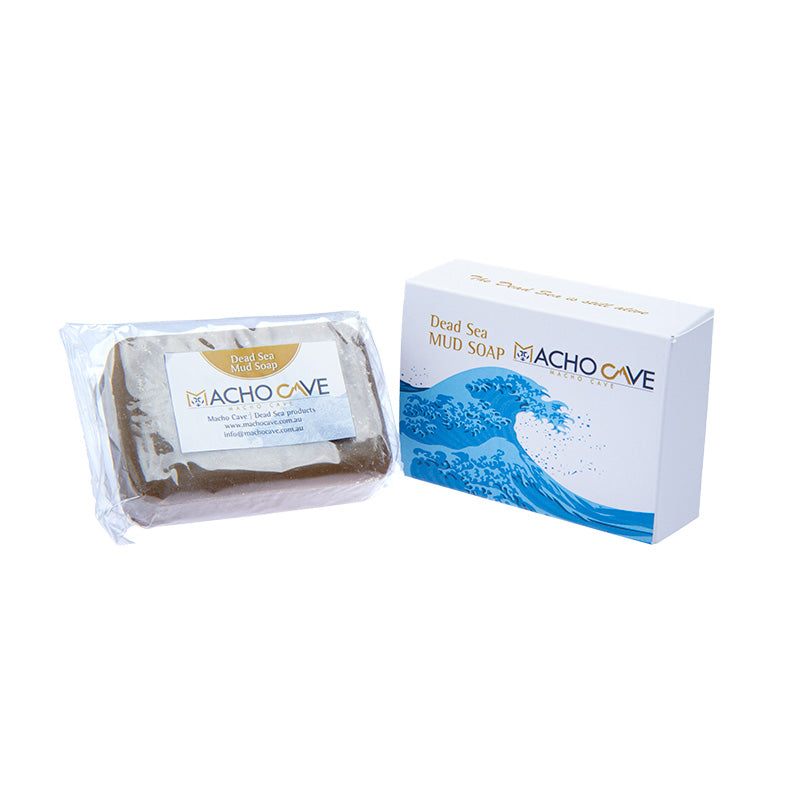 A 7-piece Dead Sea products set including soaps, scrubs, and creams, showcasing natural ingredients and minerals for skin rejuvenation.