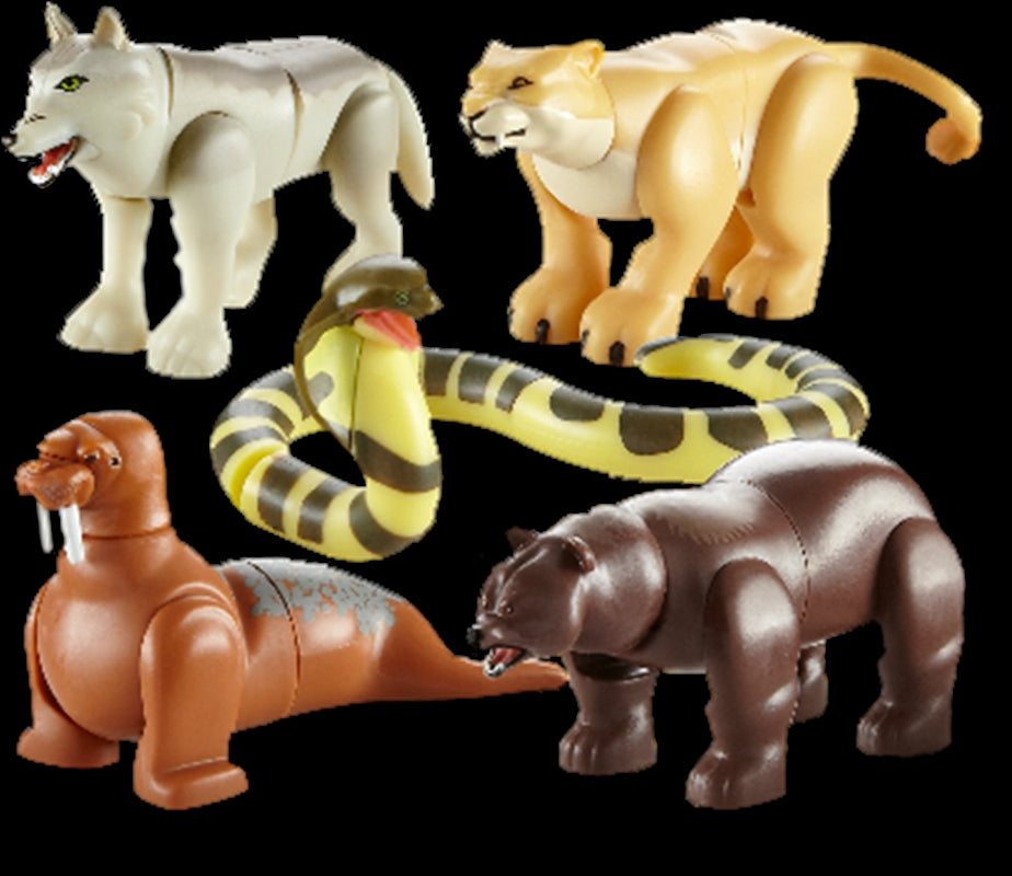 A colorful assortment of Deadly 60 Micro Deadlies mini figures, showcasing various deadly creatures in a compact pack.