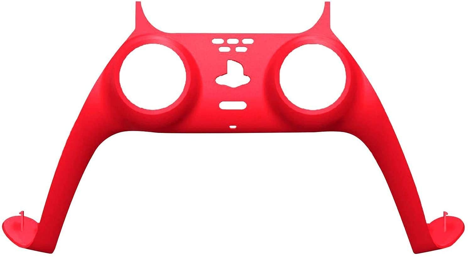 Decorative red strip designed for PS5 DualSense Controller, showcasing vibrant color and precise cutouts for buttons.