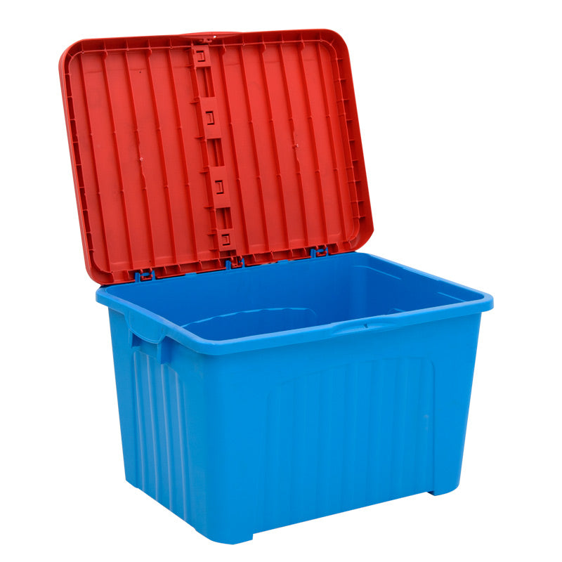 LEA Blue-Red Deposit Box made of durable polypropylene, dimensions 80x58x51 cm, ideal for home storage.