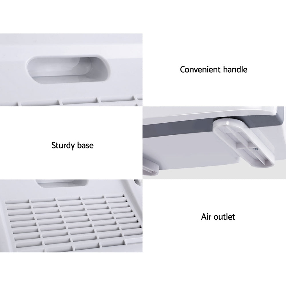 Devanti Air Purifier with HEPA filter and digital control panel, designed for cleaner air in homes.