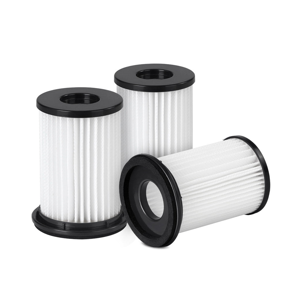 Devanti Set of 3 Replacement HEPA Filters, designed for optimal air filtration and compatibility with Devanti vacuum cleaners.