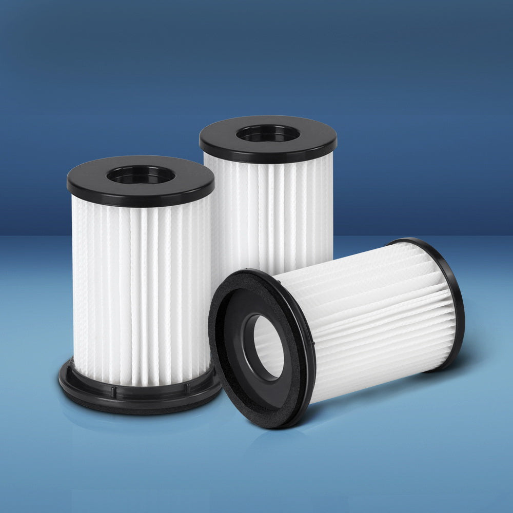 Devanti Set of 3 Replacement HEPA Filters, designed for optimal air filtration and compatibility with Devanti vacuum cleaners.