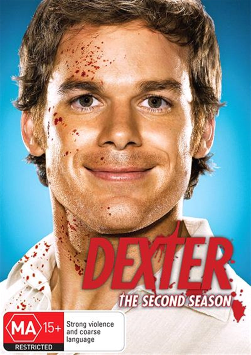 Dexter - Season 2 DVD cover featuring the main character, Dexter Morgan, in a dark and suspenseful setting.