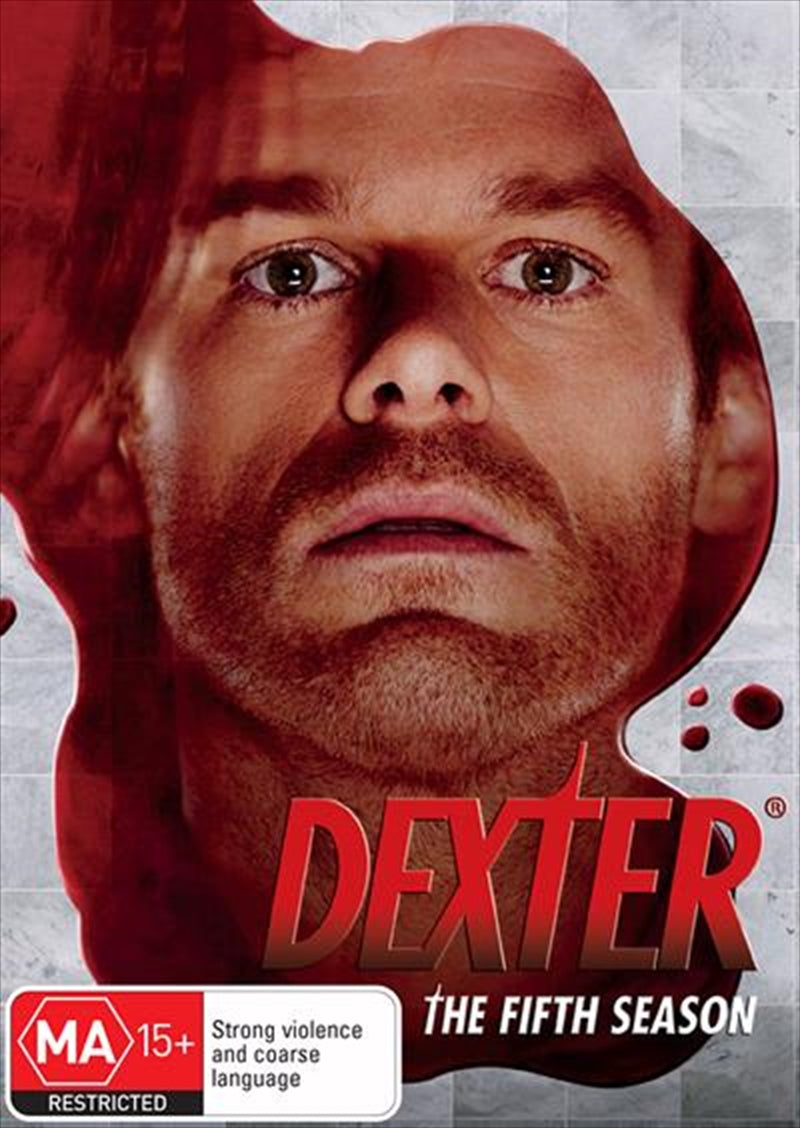 Dexter - Season 5 DVD cover featuring the iconic character Dexter Morgan in a suspenseful pose.