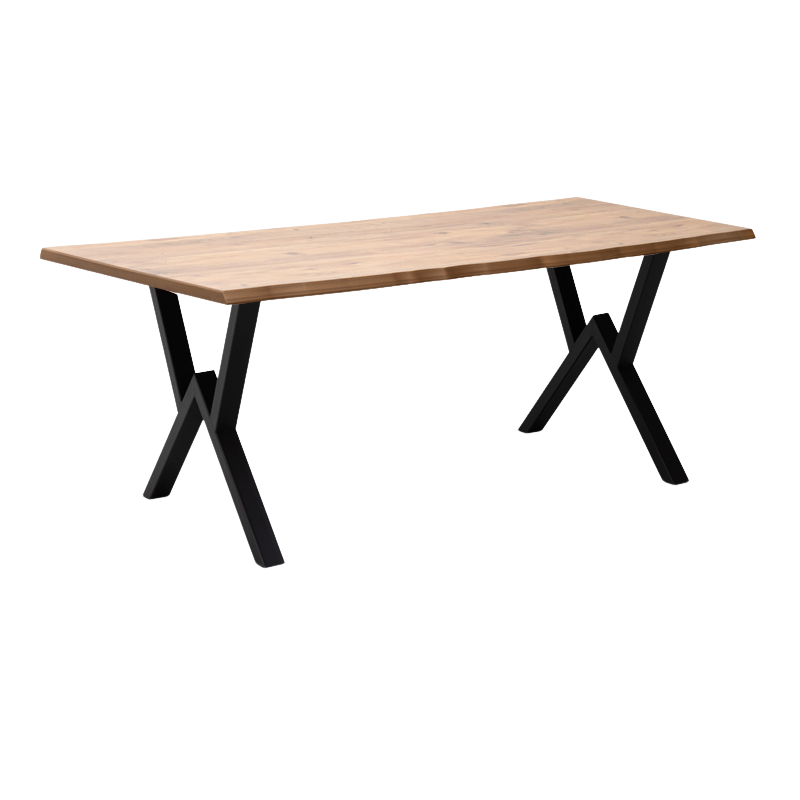 LUIGI Dining Table featuring MDF and metallic acacia finish, dimensions 160x80x75 cm, ideal for home and business use.