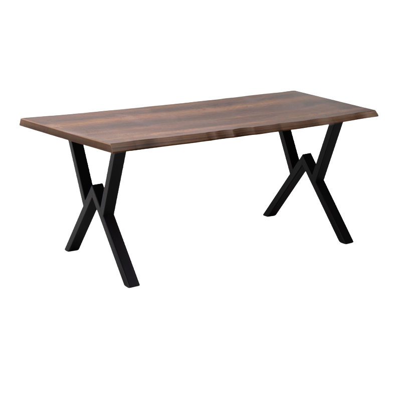 MASSIMO Dining Table in walnut finish, showcasing its sleek design and sturdy construction.