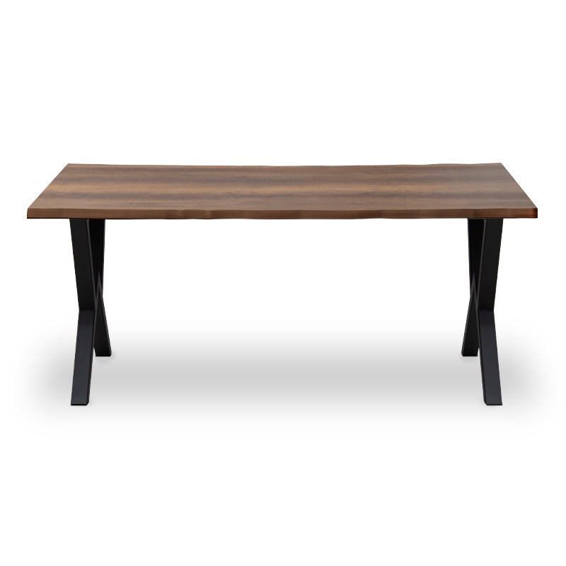 MASSIMO Dining Table in walnut finish, showcasing its sleek design and sturdy construction.