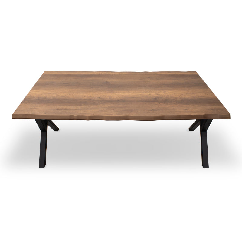 MASSIMO Dining Table in walnut finish, showcasing its sleek design and sturdy construction.