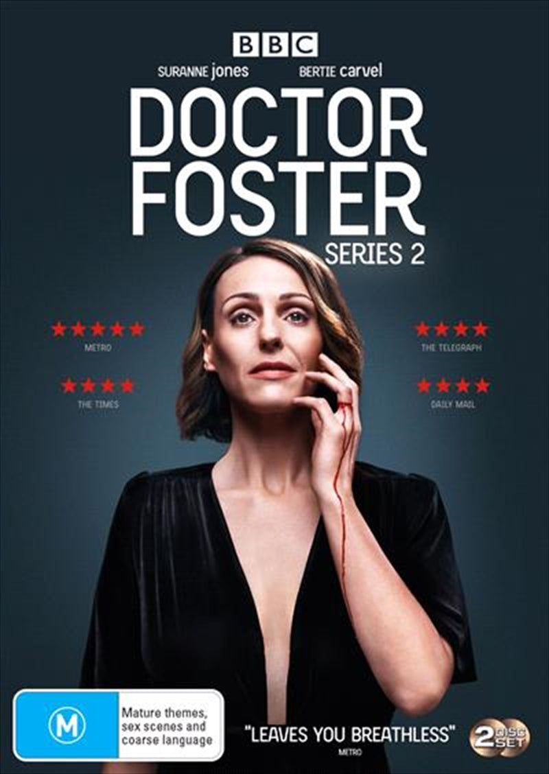 Doctor Foster - Season 2 DVD cover featuring Gemma Foster, showcasing intense drama and psychological themes.