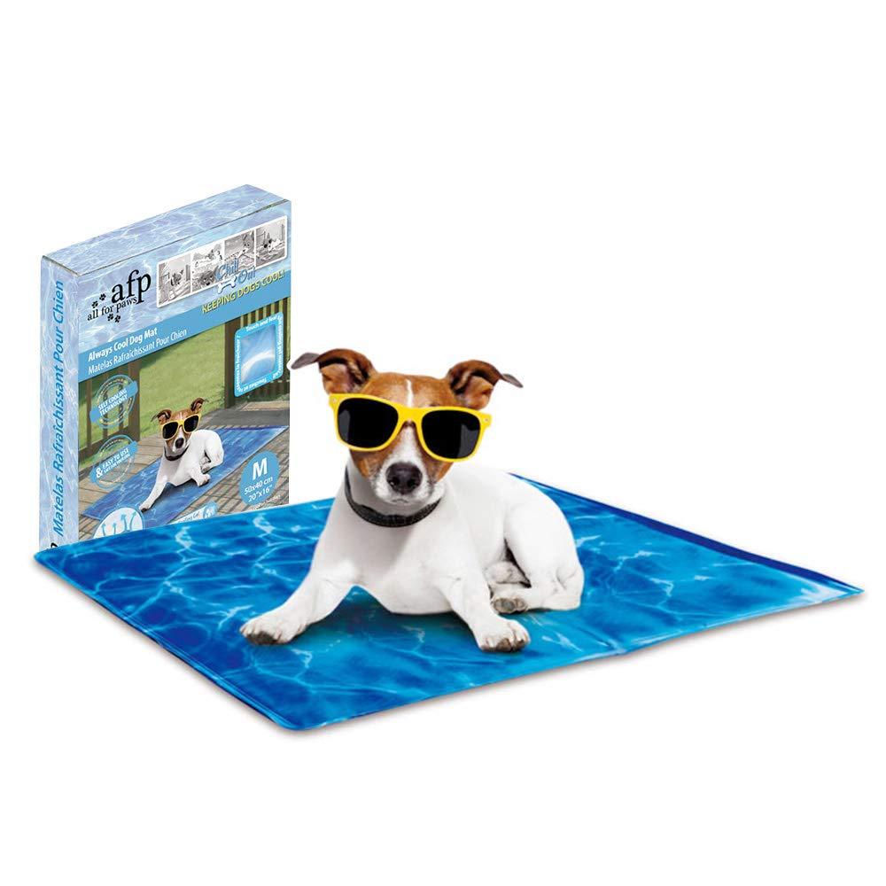 Dog Cooling Mat featuring a special cooling gel inner lining, designed for pets to stay cool during hot weather.