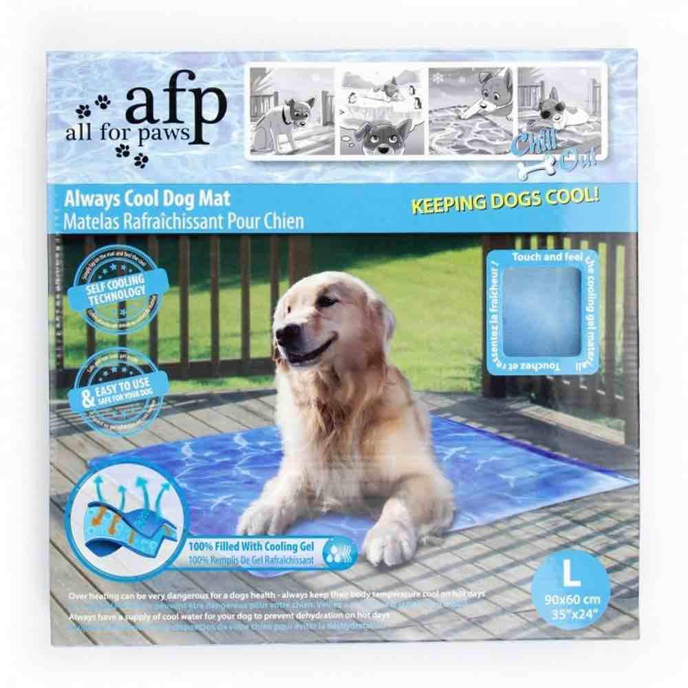 Dog Cooling Mat featuring a special cooling gel inner lining, designed for pets to stay cool during hot weather.