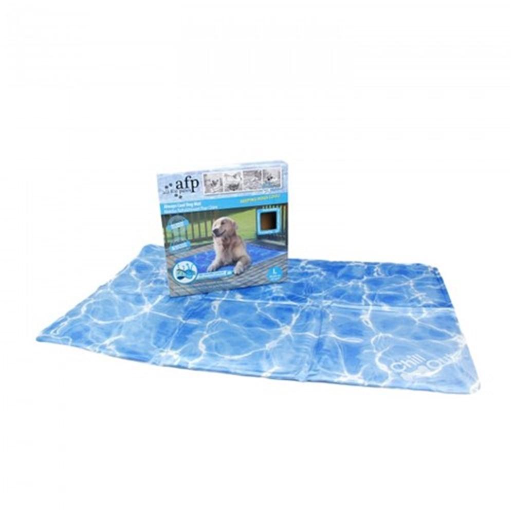 Dog Cooling Mat featuring a special cooling gel inner lining, designed for pets to stay cool during hot weather.