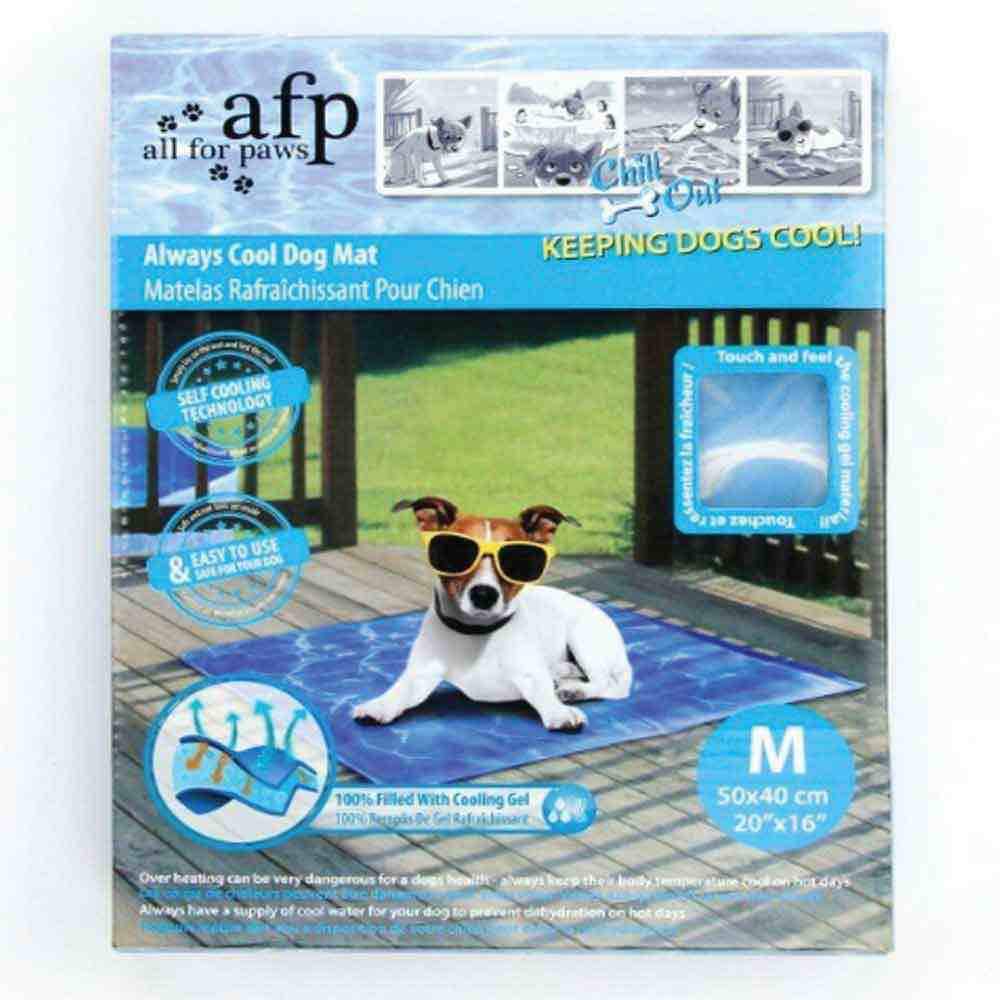 Dog Cooling Mat featuring a special cooling gel inner lining, designed for pets to stay cool during hot weather.