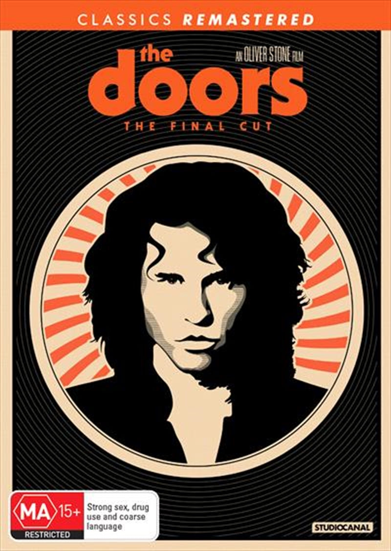 DVD cover of 'Doors', featuring Jim Morrison and iconic imagery from the 1960s rock scene.