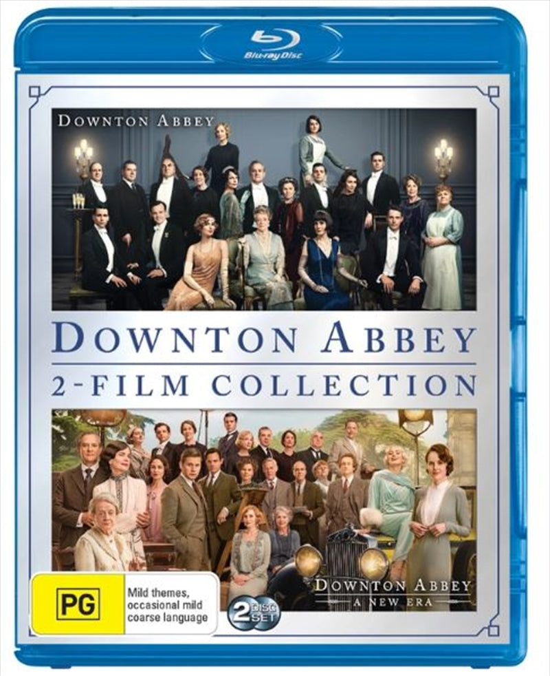 Downton Abbey 1-2 movie pack Blu-ray featuring the Crawley family and royal visit scenes.