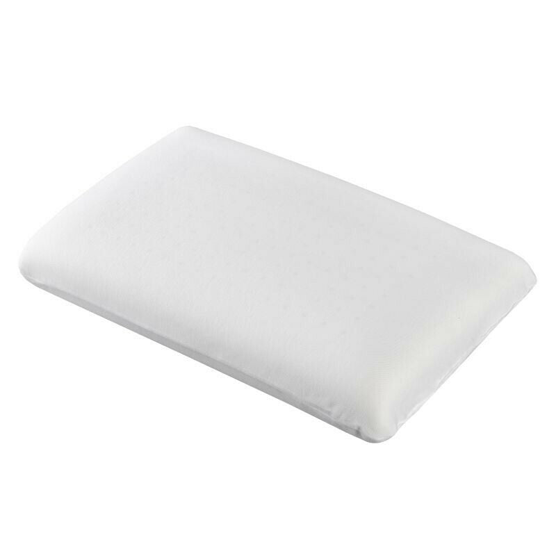 Dreamaker Memory Foam Pillow Low Profile with plush polyester jacquard cover, designed for comfort and support.