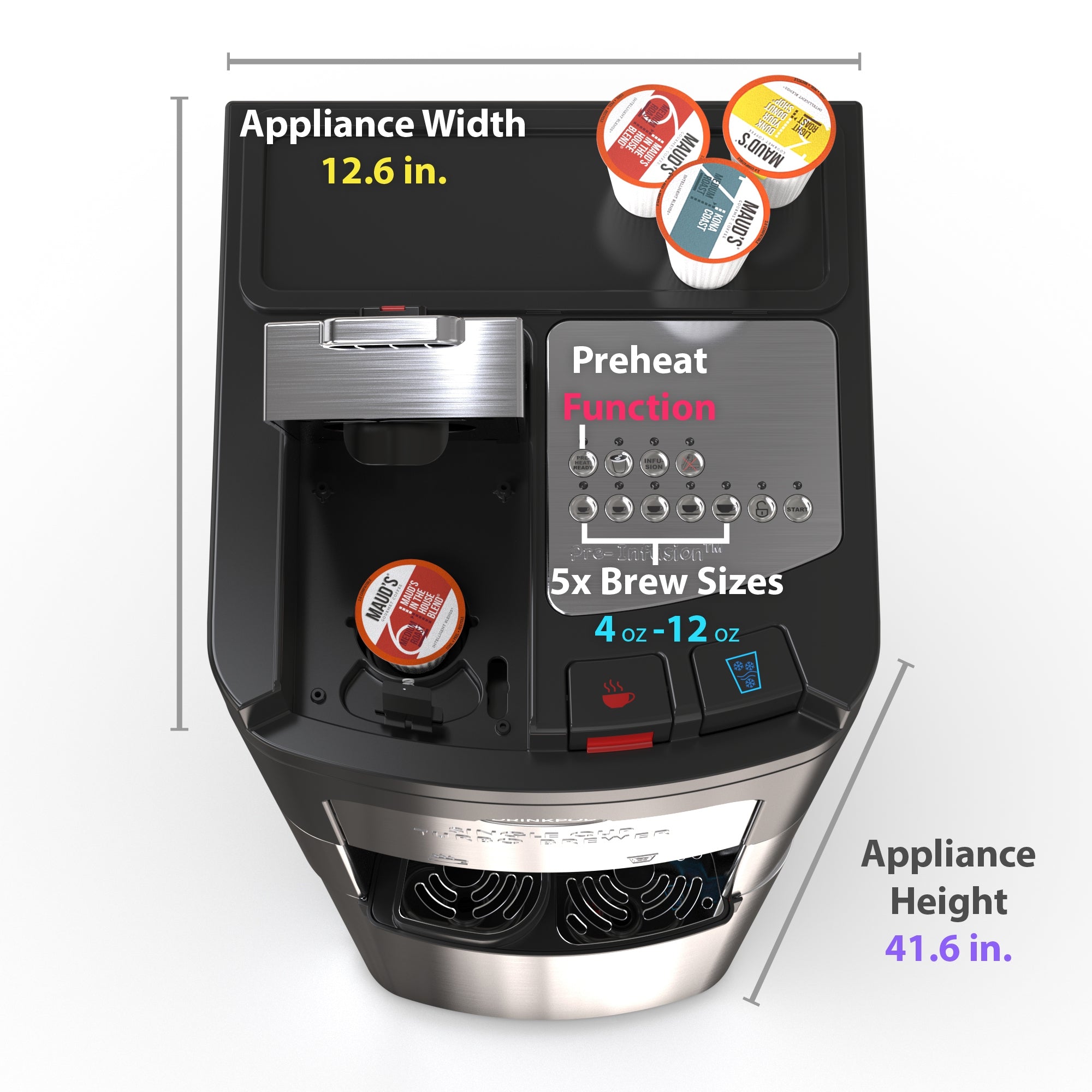 Drinkpod 3000 Elite Series Coffee Plus Water Purification Cooler with sleek design and integrated coffee maker.