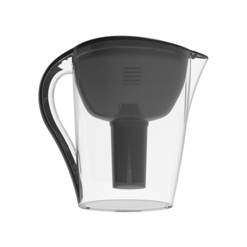 Drinkpod Ultra Premium Alkaline Water Pitcher with 3.5L capacity, featuring a sleek design and three alkaline water filters.