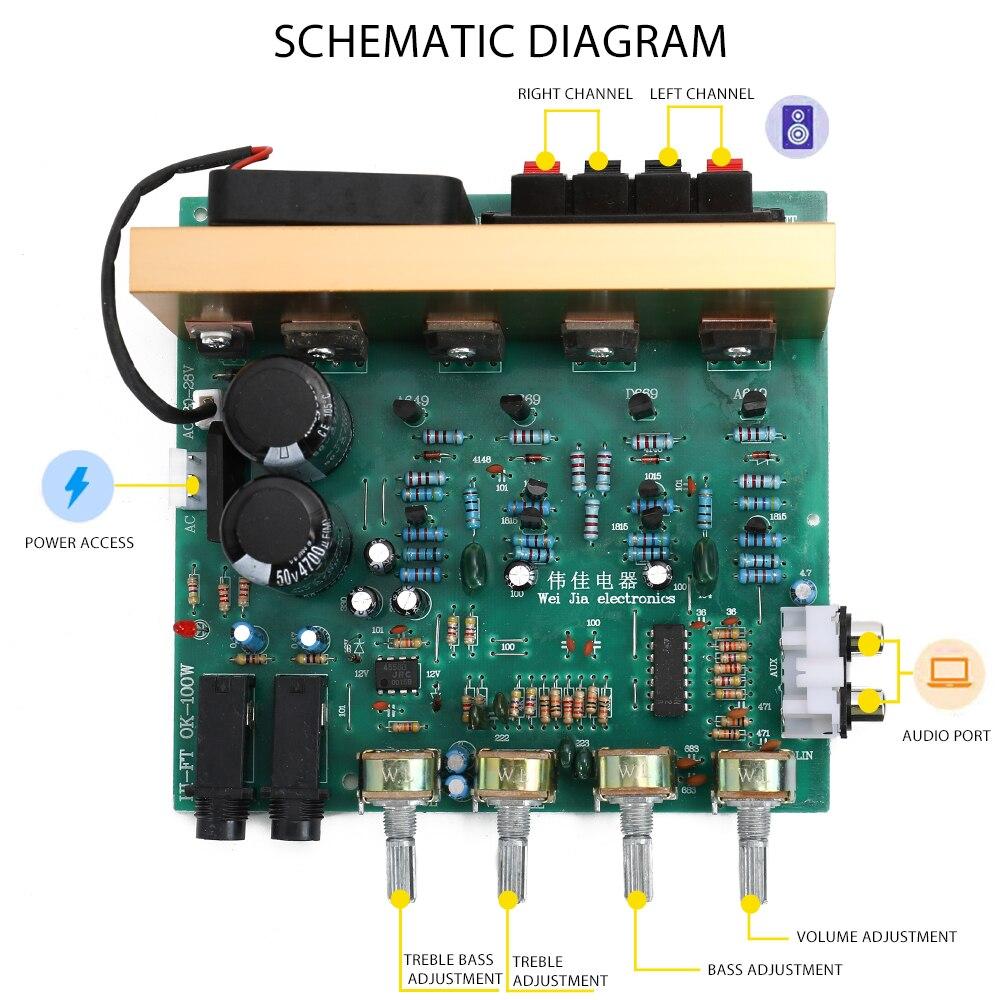 DX-2.1 Large Power Audio Amplifier Board designed for high power subwoofers, featuring robust components for enhanced audio performance.