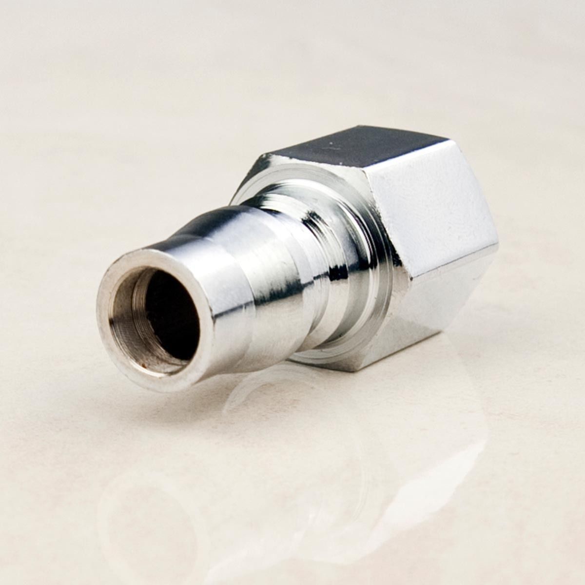 Dynamic Power 10 Set Nitto Type Male Air Coupling Couplers, silver steel fittings, compact size for air tool applications.