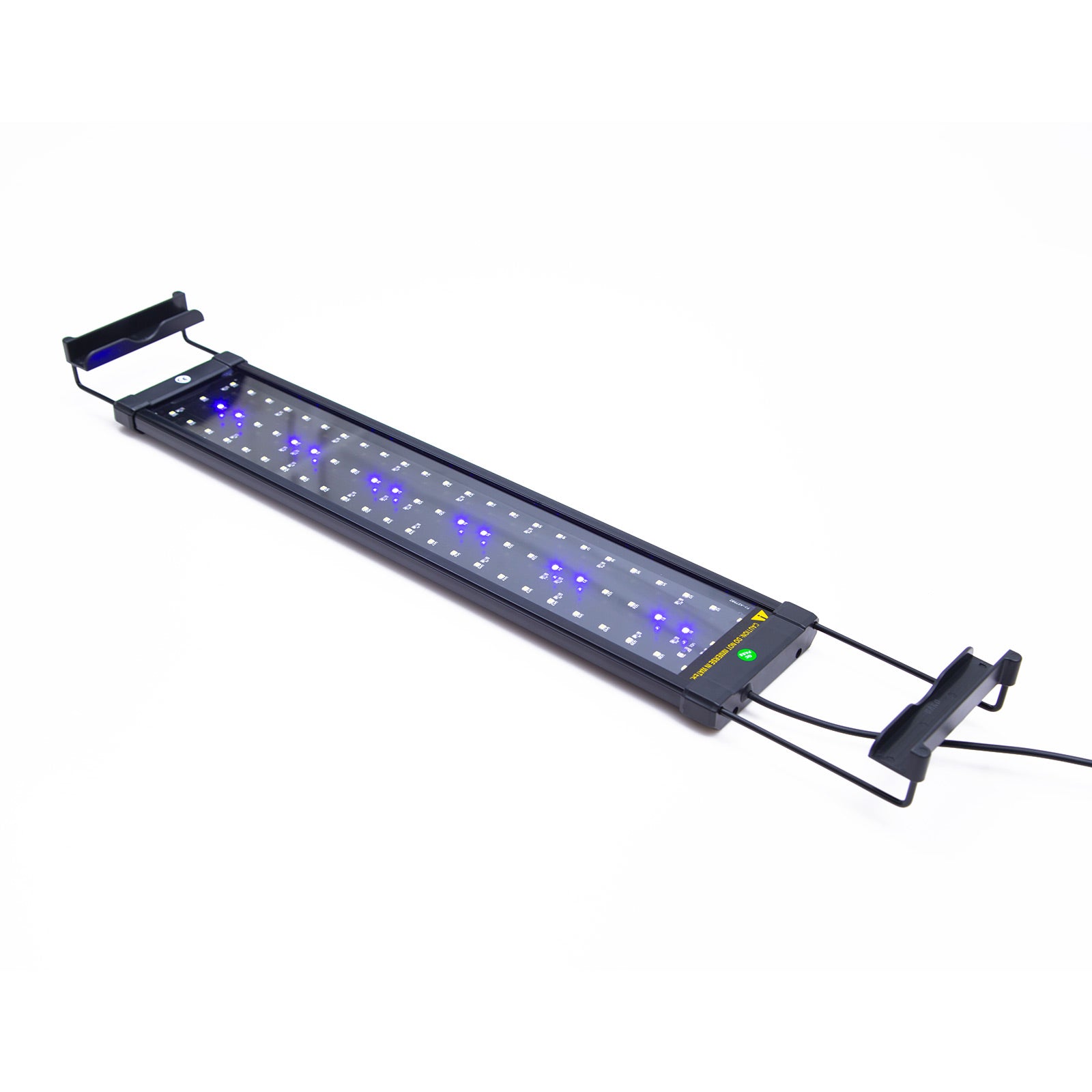 Dynamic Power 11W Aquarium Blue White LED Light for 50-70cm tanks, showcasing its sleek design and dual lighting options.