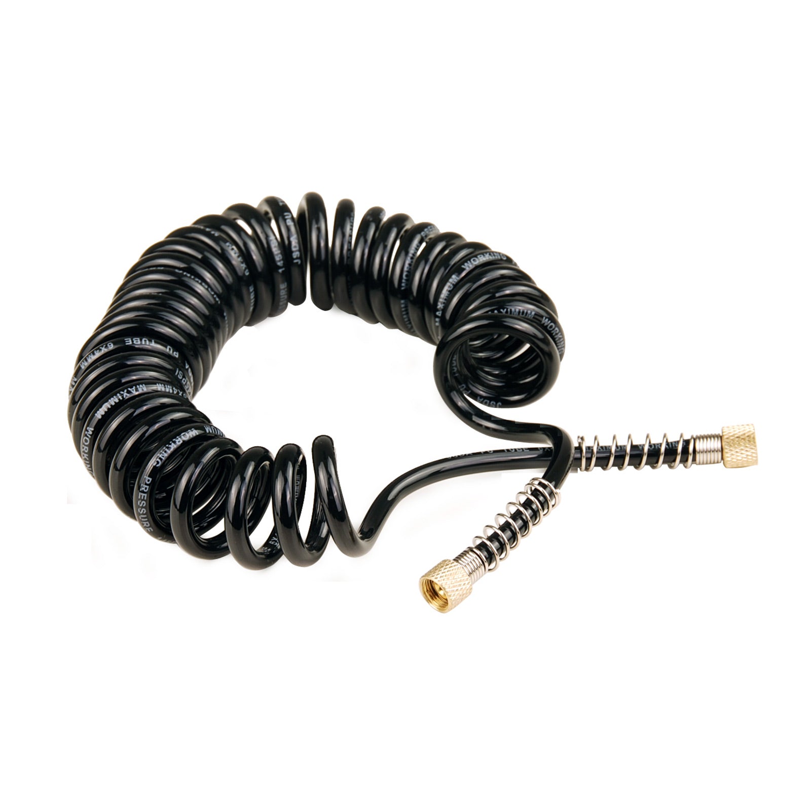 Dynamic Power 2 Set Air Brush Hose, coiled and retractable, made of braided rubber, suitable for airbrush and compressor use.