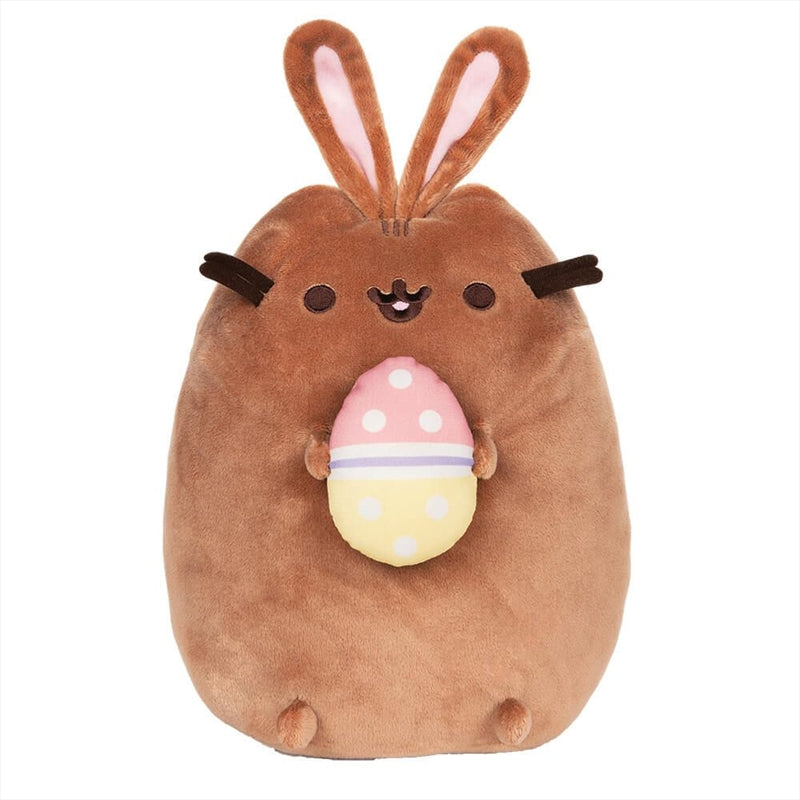 Pusheen Chocolate Bunny with festive Easter egg, featuring cute bunny ears.