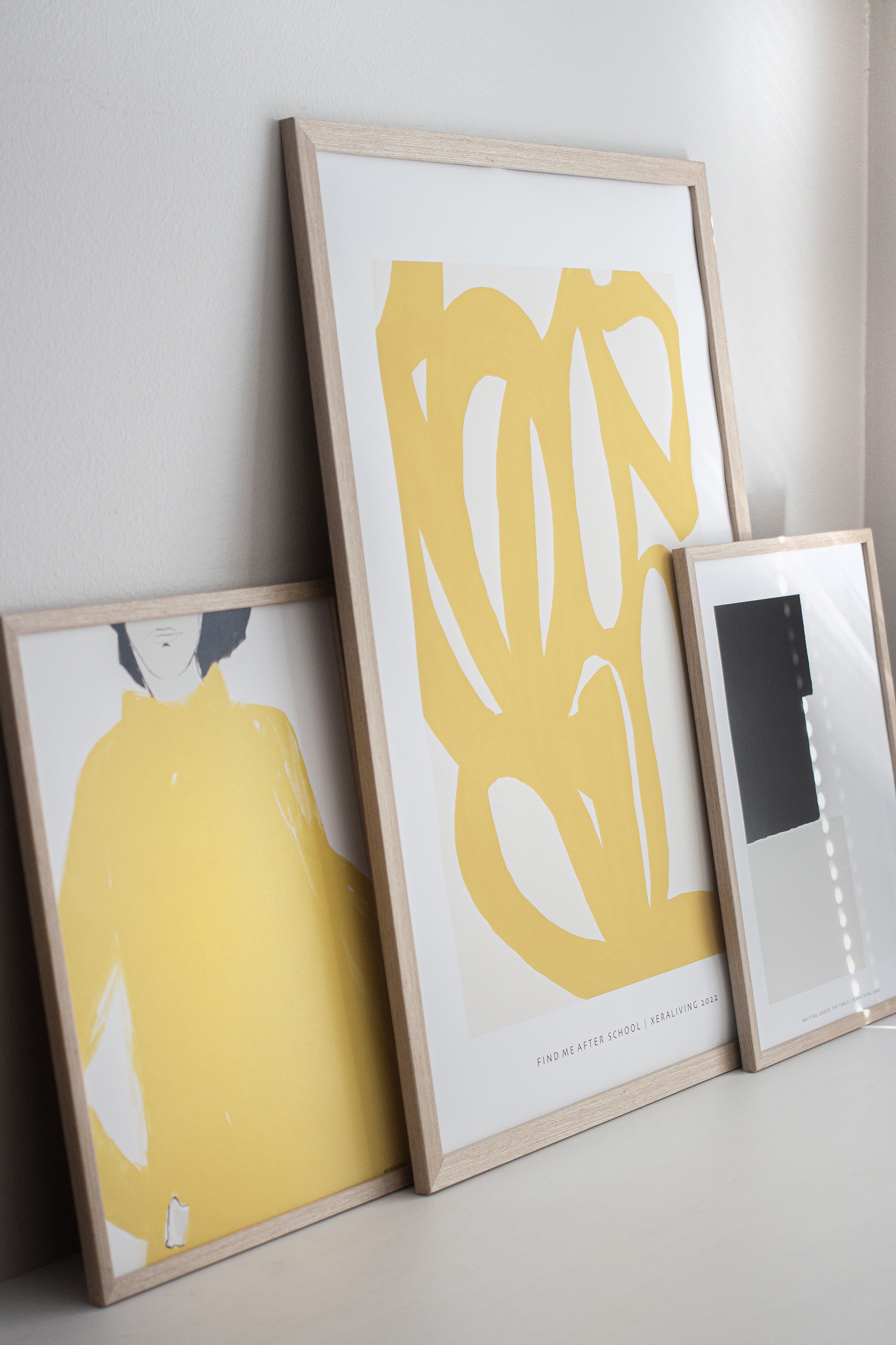 EBBA FROM THE POTTERY CLASS poster featuring a modern digital character in vibrant yellow tones, perfect for home decor.