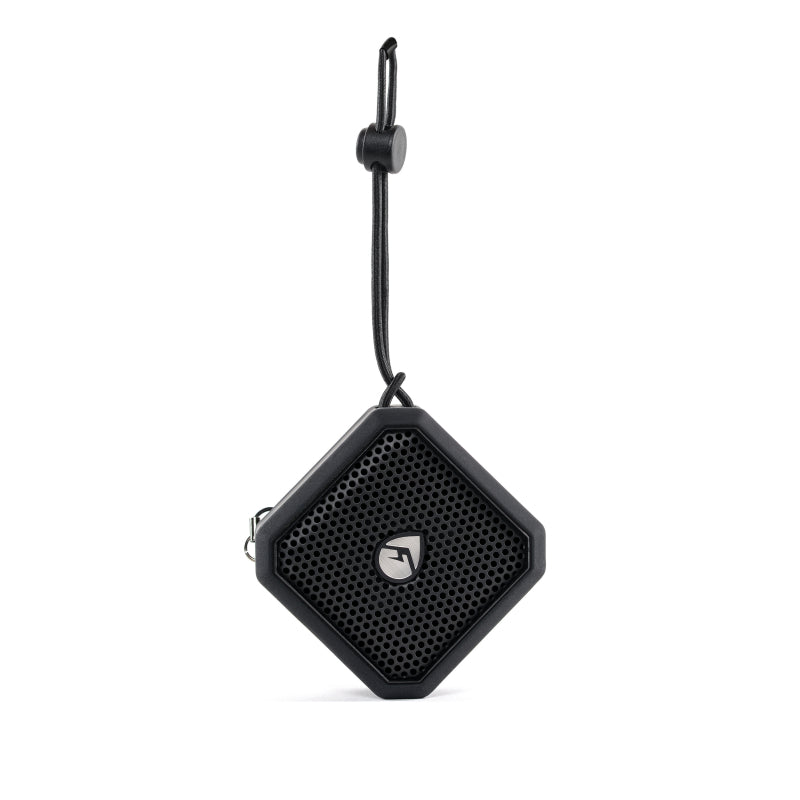 ECOXGEAR EcoPebble Lite Black portable Bluetooth speaker with rugged design and waterproof features.