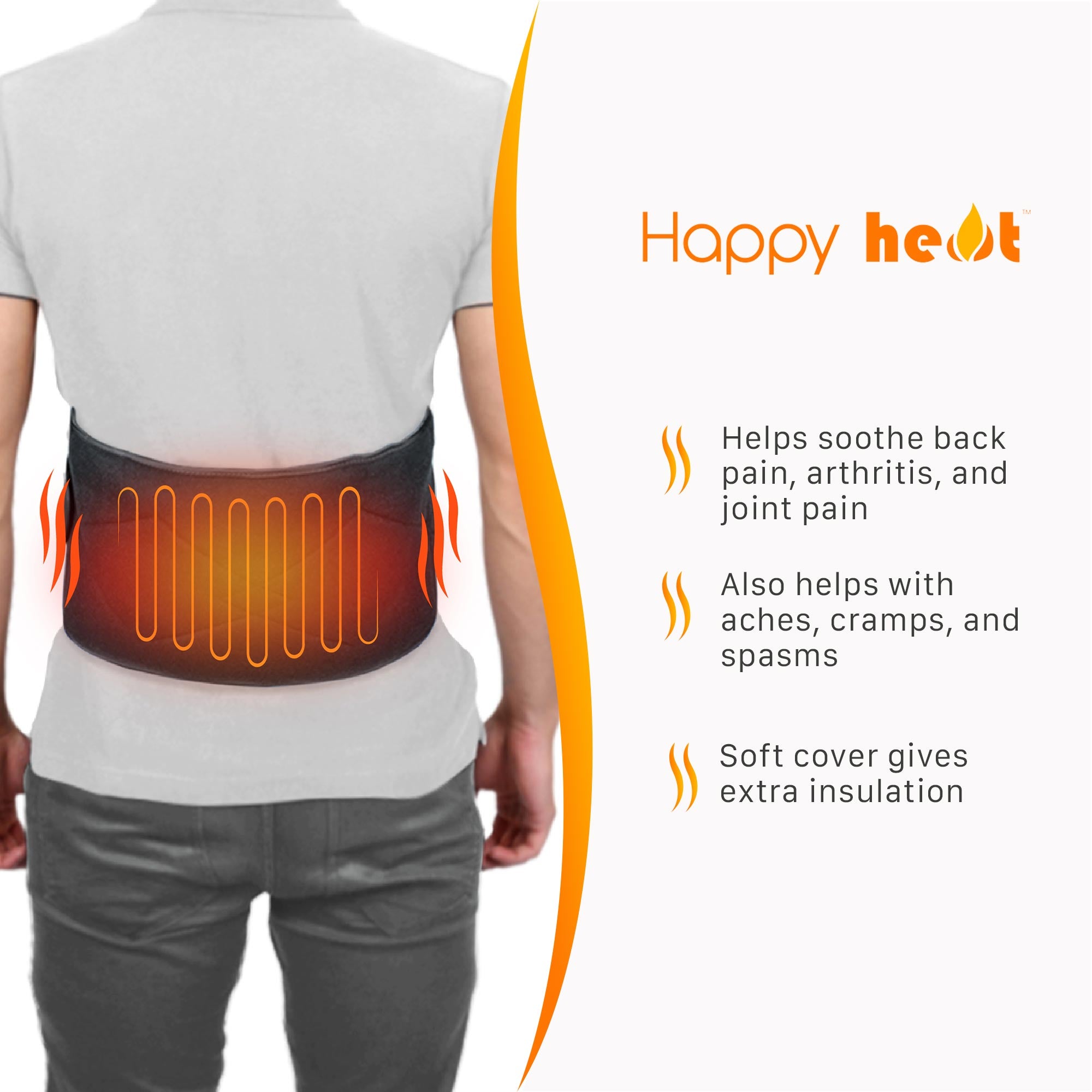 Electric Belt Warmer designed for menstrual cramps and back pain relief, featuring a soft velvet adjustable belt and a heating pouch.