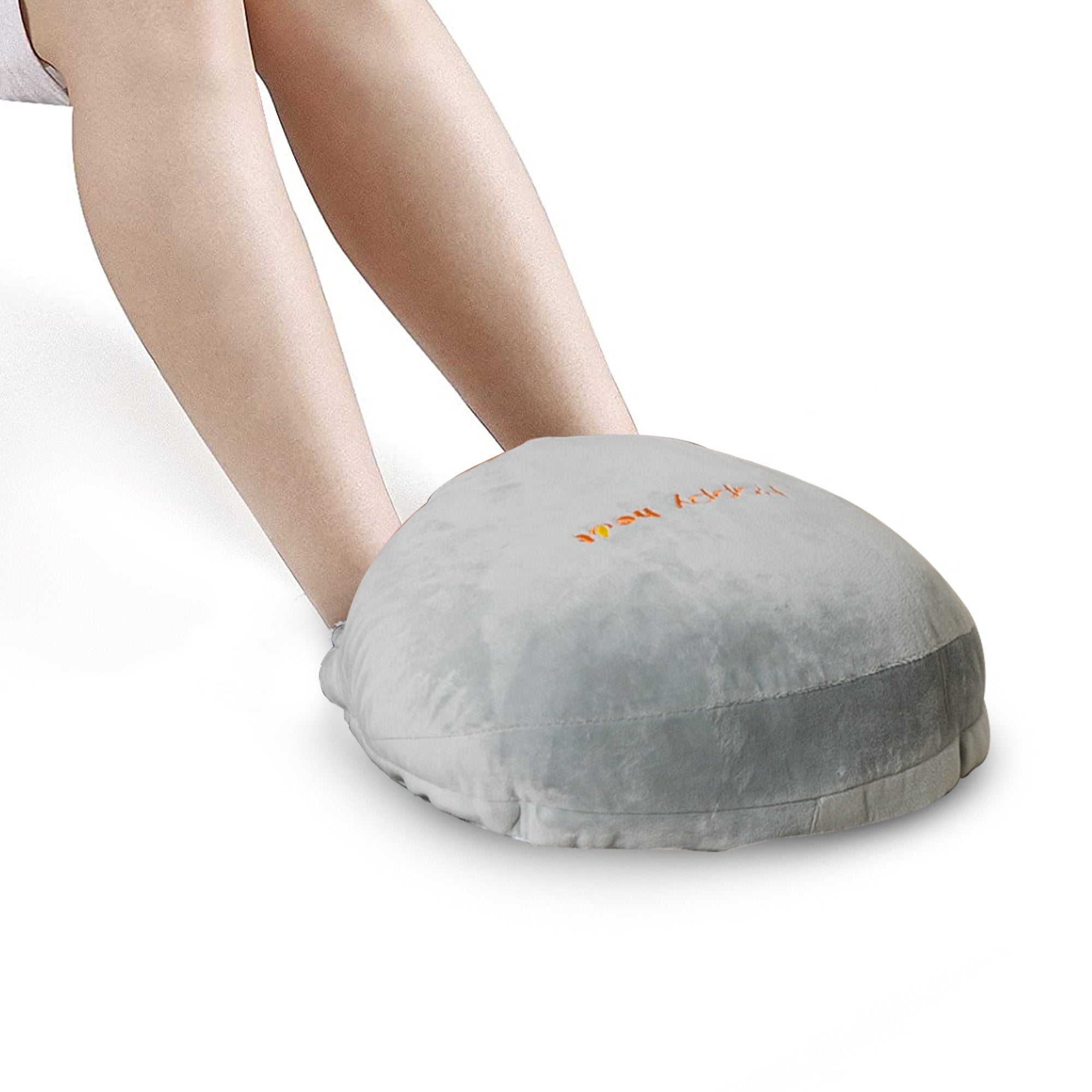 Electric Foot Warmer with soft fleece cover and non-skid bottom, designed for comfort and warmth.