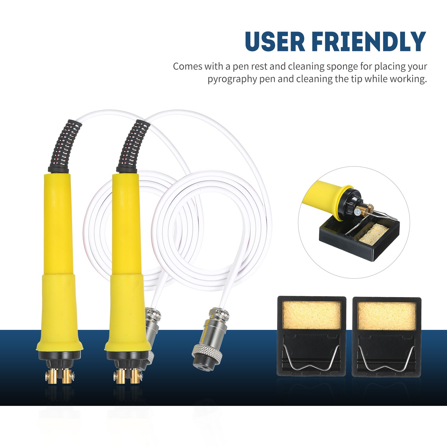 Electric Soldering Iron 60W with adjustable temperature settings, ideal for wood burning and pyrography projects.